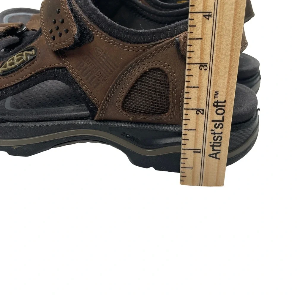 KEEN Rialto 3 Point Mens Sandals US 9‎ M Leather Hiking Outdoor Brown 1016643